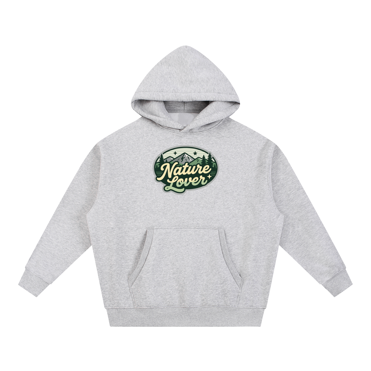 NATURE LOVER Essential Oversized Boxy Fit Fleece Hoodie