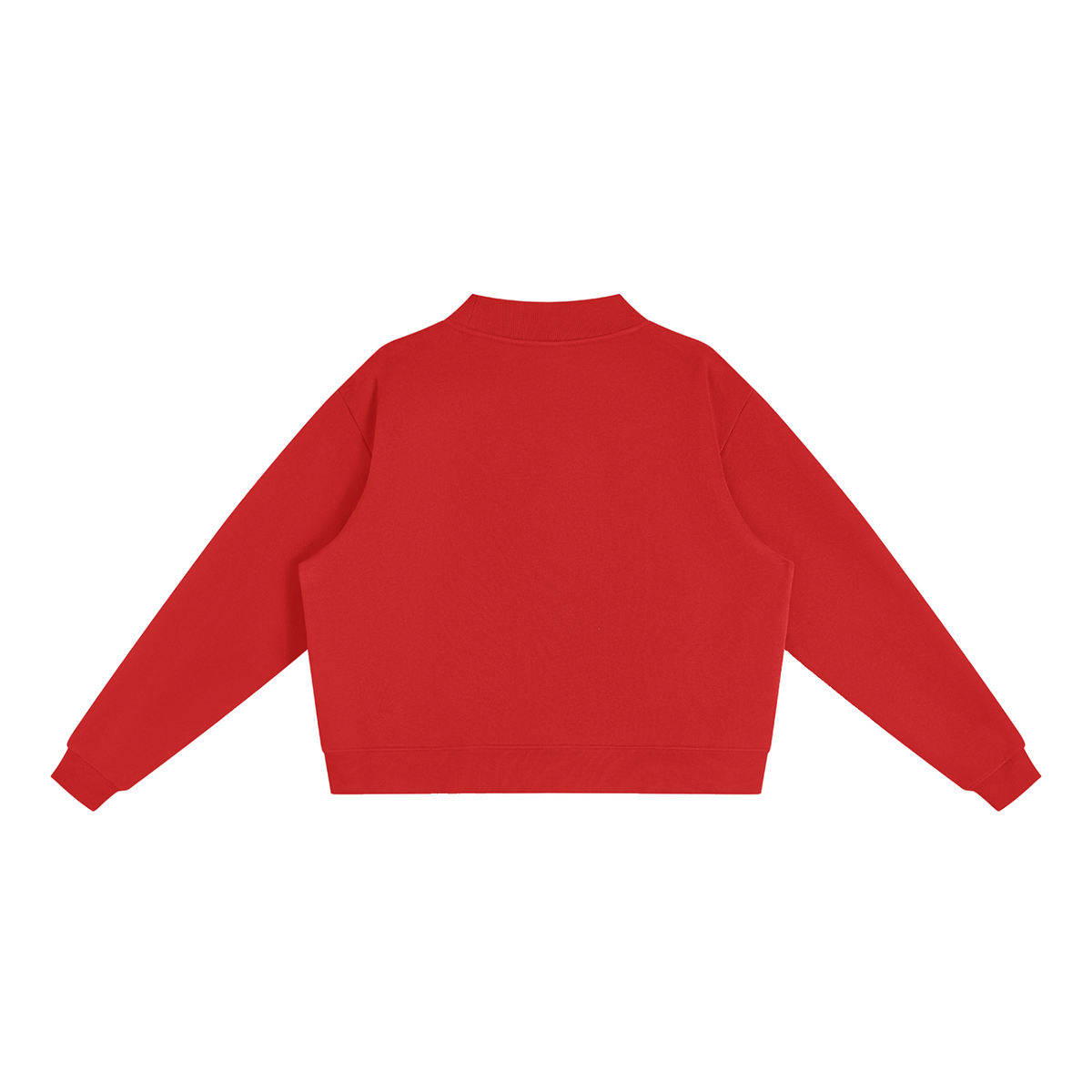 Fleece Mock-Neck Crew Sweatshirt
