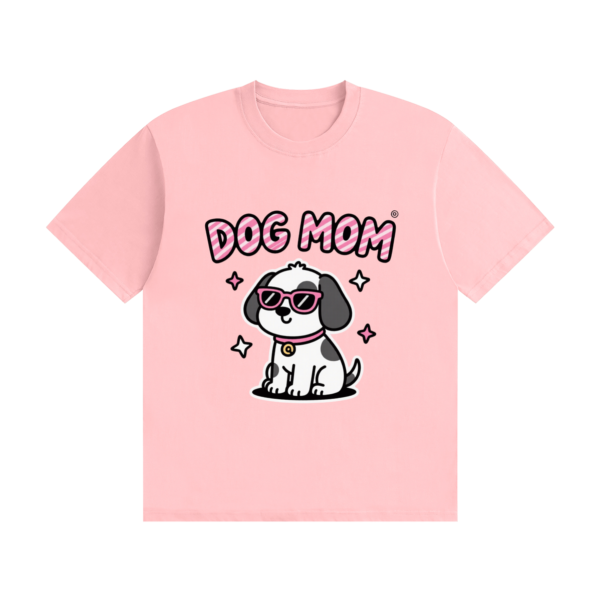 DOG MOM Unisex Seamless Cotton T-Shirt