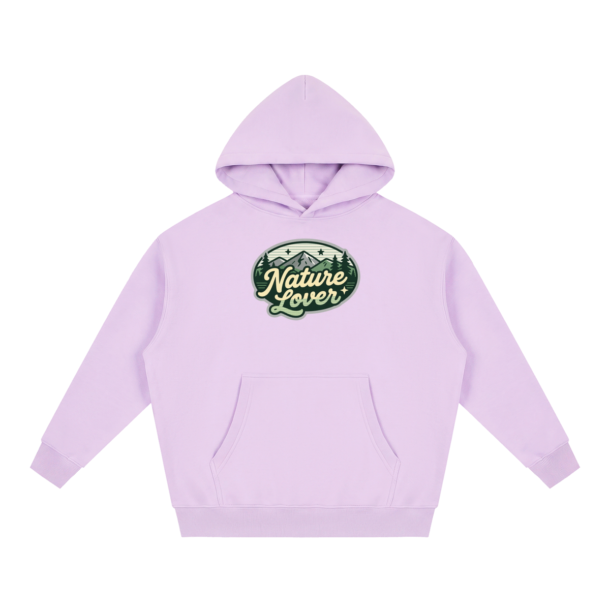 NATURE LOVER Essential Oversized Boxy Fit Fleece Hoodie
