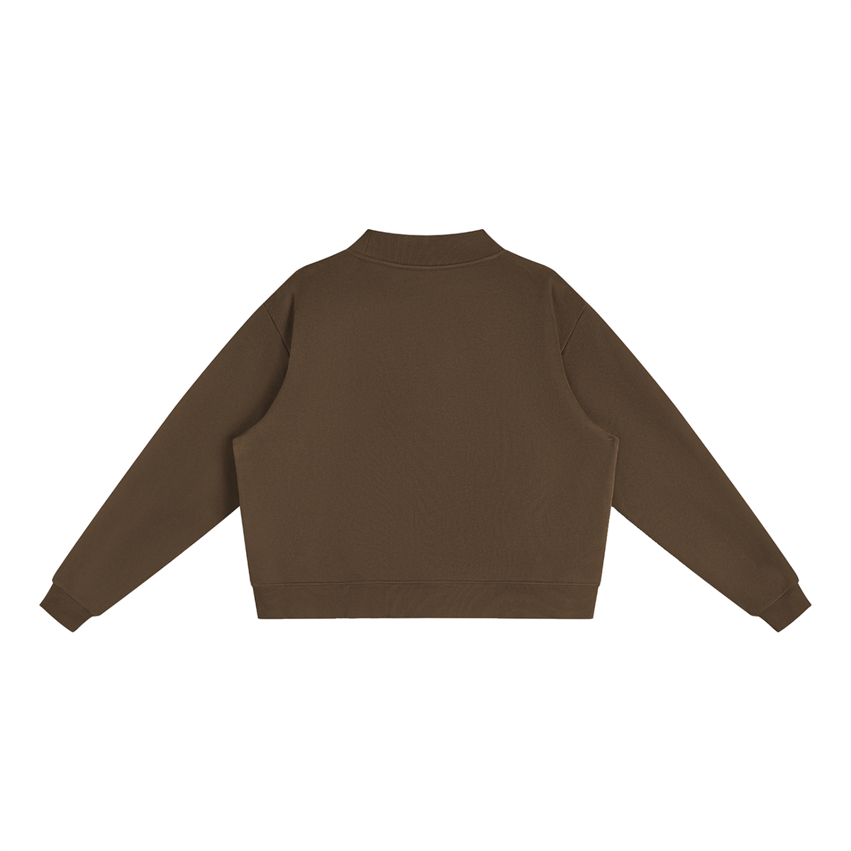 Fleece Mock-Neck Crew Sweatshirt