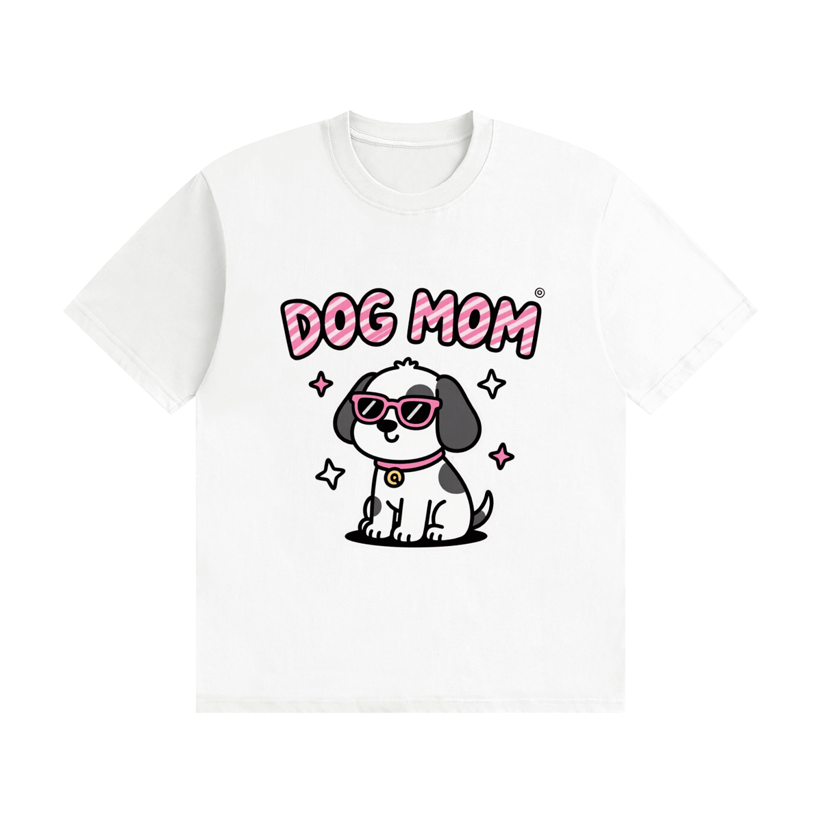 DOG MOM Unisex Seamless Cotton T-Shirt