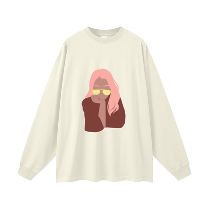 GOOD MOOD WOMAN Oversized Unisex Long Sleeve T-Shirt