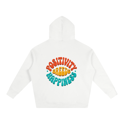 POSITIVITY BREEDS HAPPINESS Oversize Fleeced Hoodie