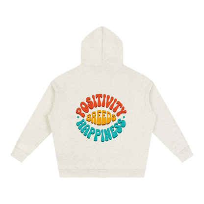 POSITIVITY BREEDS HAPPINESS Oversize Fleeced Hoodie