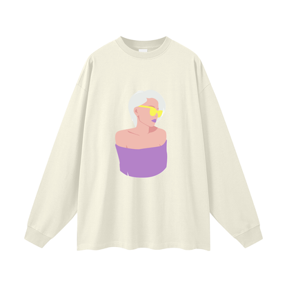 Woman in a Vibe Oversized Unisex Long Sleeve T-Shirt