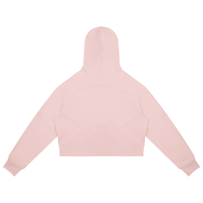 Cropped Zip-Through Hoodie