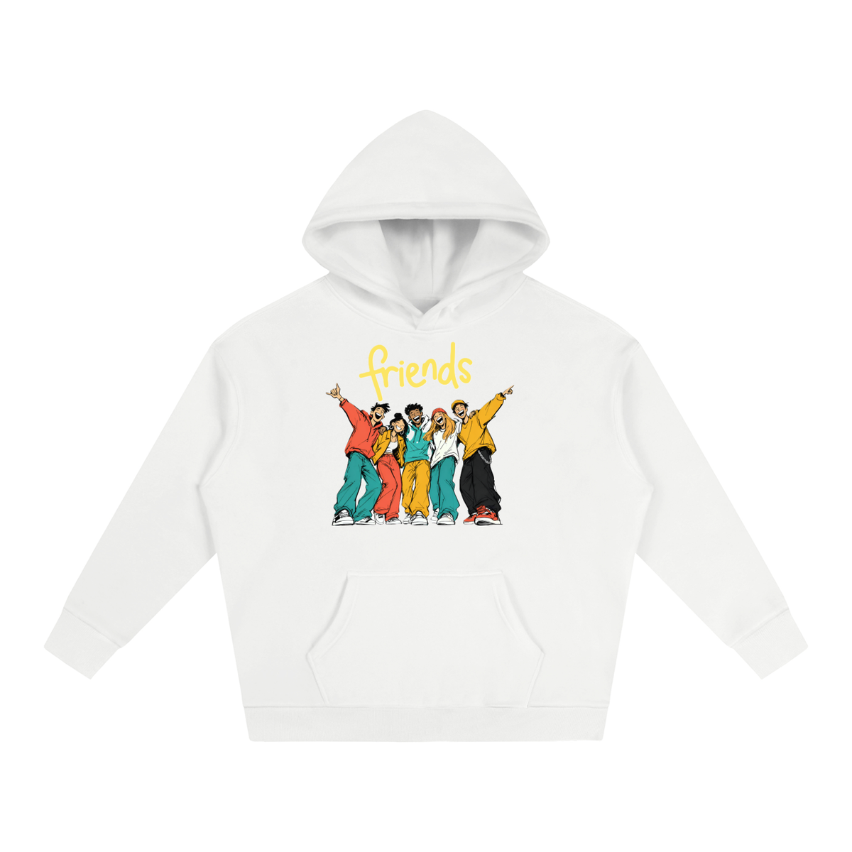 BEST FRIENDS Oversize Fleeced Hoodie