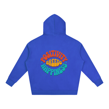 POSITIVITY BREEDS HAPPINESS Oversize Fleeced Hoodie