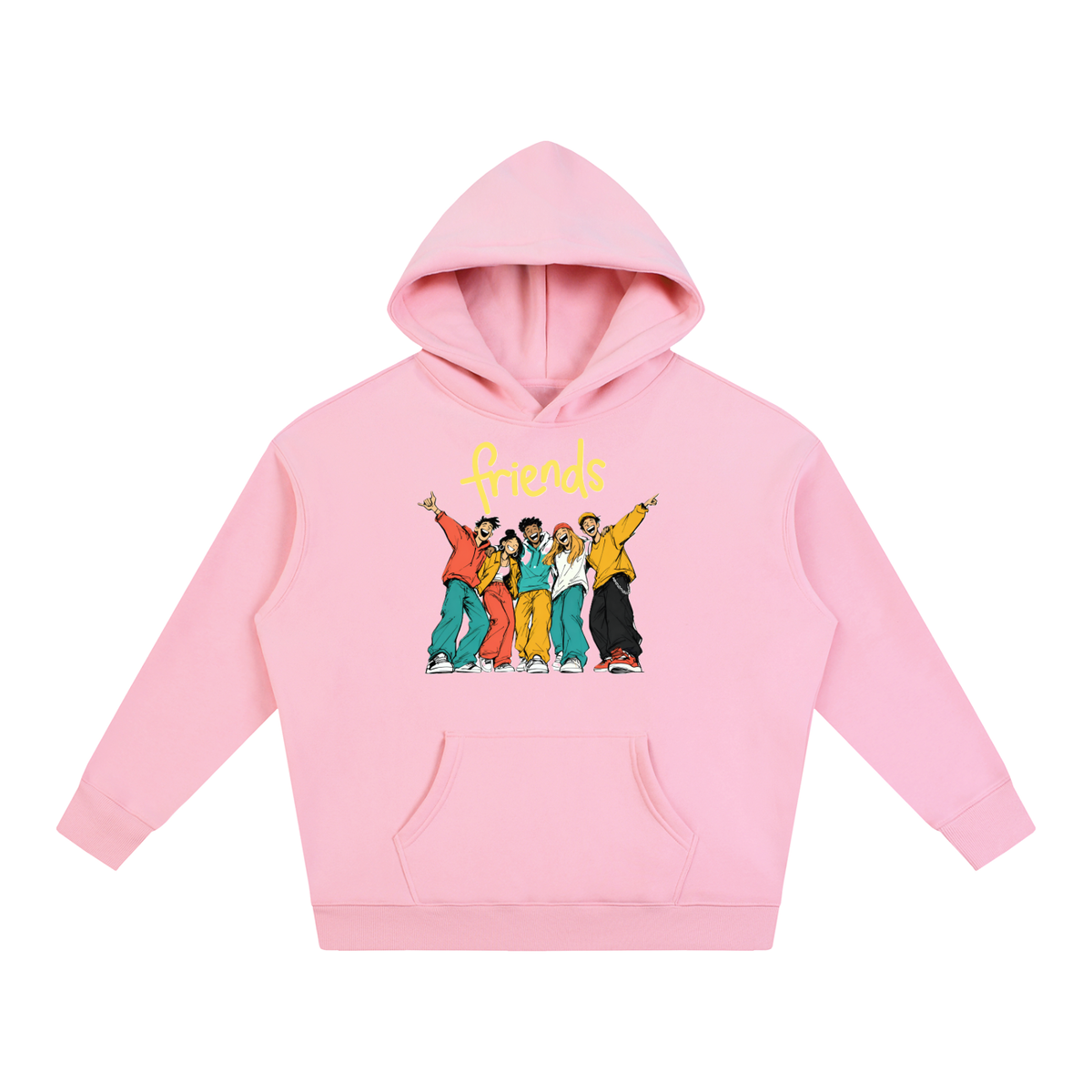 BEST FRIENDS Oversize Fleeced Hoodie