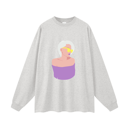 Woman in a Vibe Oversized Unisex Long Sleeve T-Shirt