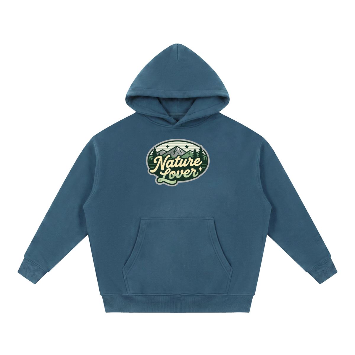 NATURE LOVER Essential Oversized Boxy Fit Fleece Hoodie