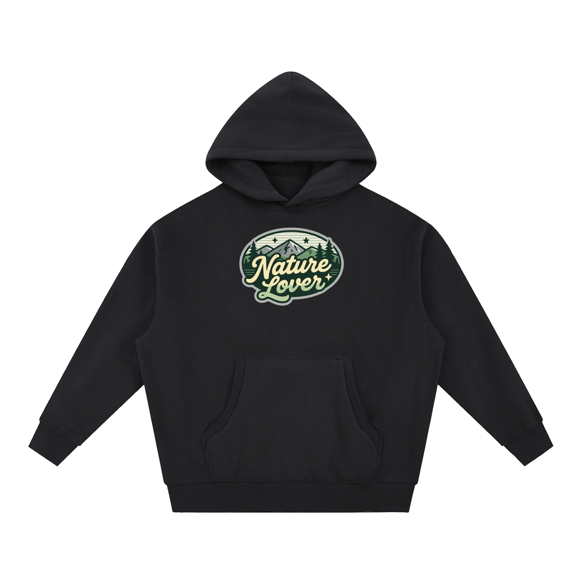 NATURE LOVER Essential Oversized Boxy Fit Fleece Hoodie