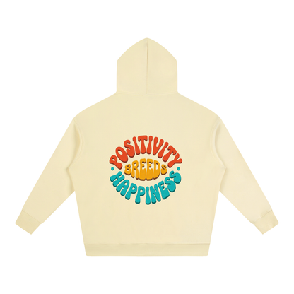 POSITIVITY BREEDS HAPPINESS Oversize Fleeced Hoodie