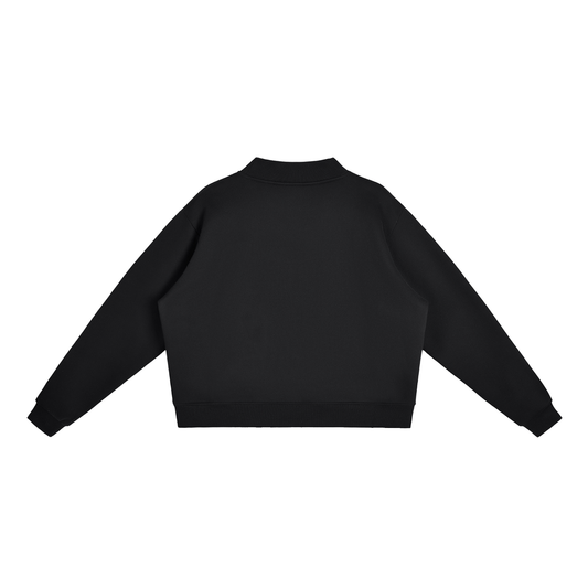 Fleece Mock-Neck Crew Sweatshirt