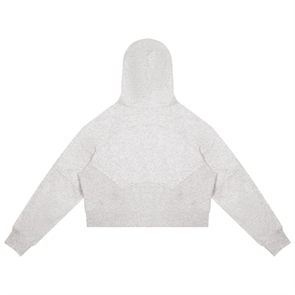 Cropped Zip-Through Hoodie