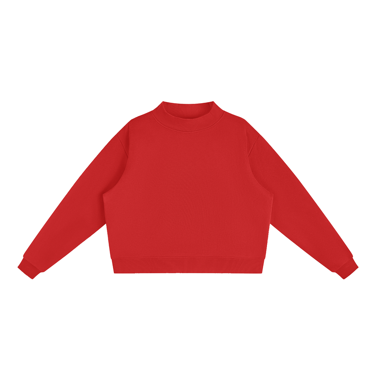 Fleece Mock-Neck Crew Sweatshirt