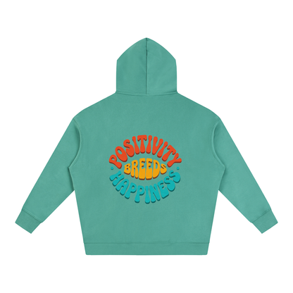POSITIVITY BREEDS HAPPINESS Oversize Fleeced Hoodie