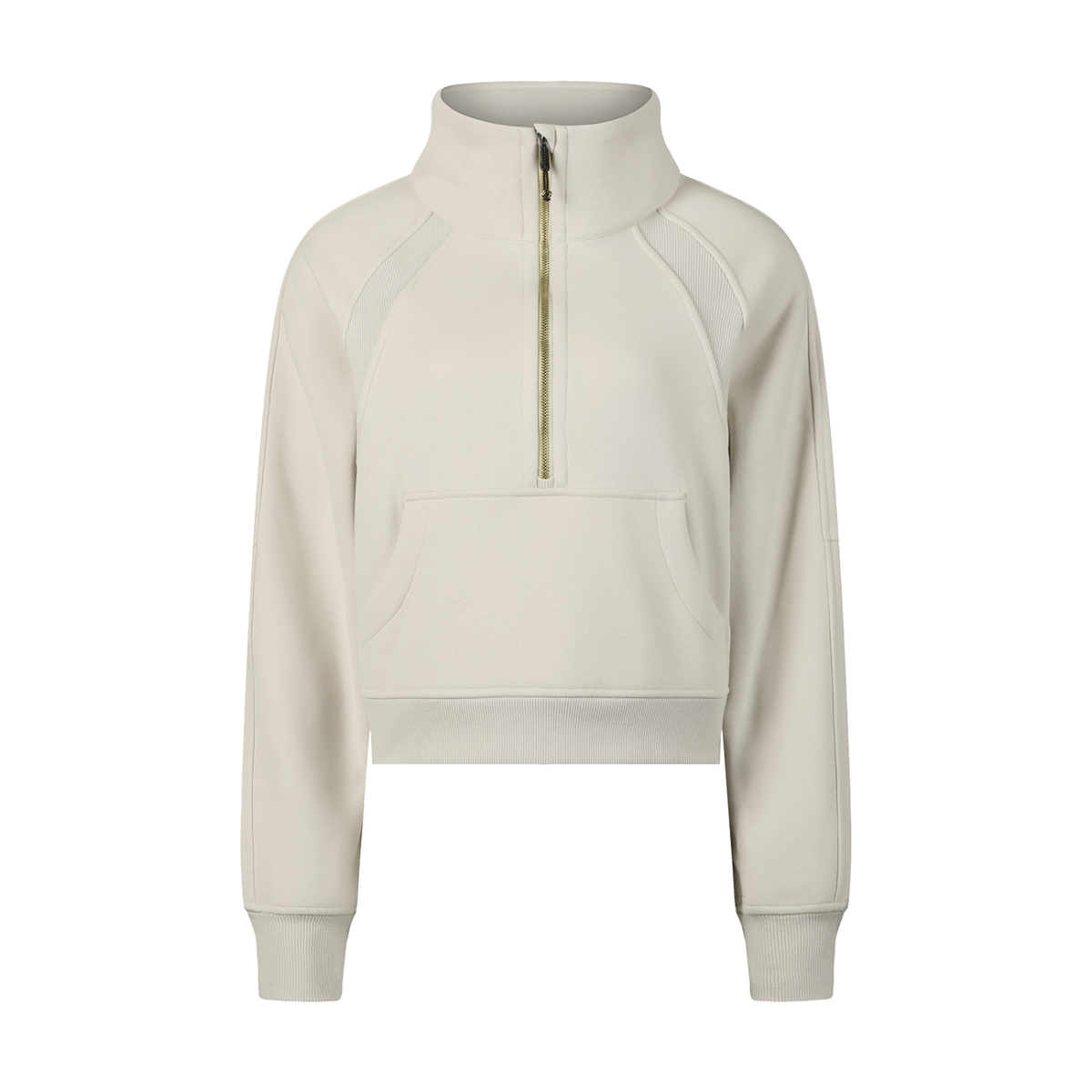 Cropped Half-Zip Sweatshirt
