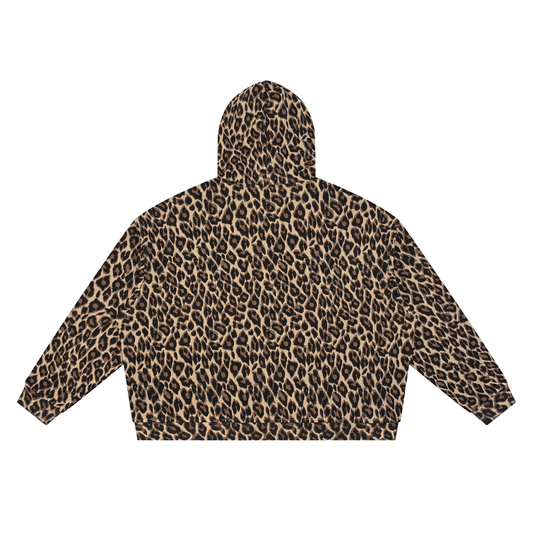Unisex Leopard Full Zip Hoodie