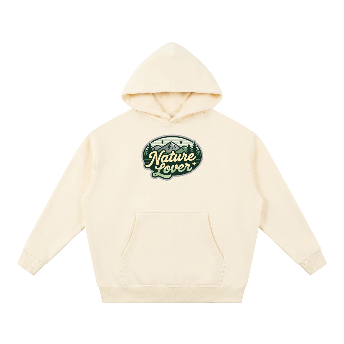 NATURE LOVER Essential Oversized Boxy Fit Fleece Hoodie