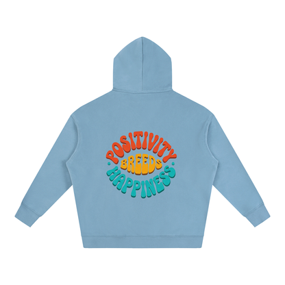 POSITIVITY BREEDS HAPPINESS Oversize Fleeced Hoodie
