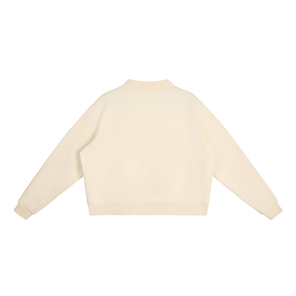 Fleece Mock-Neck Crew Sweatshirt