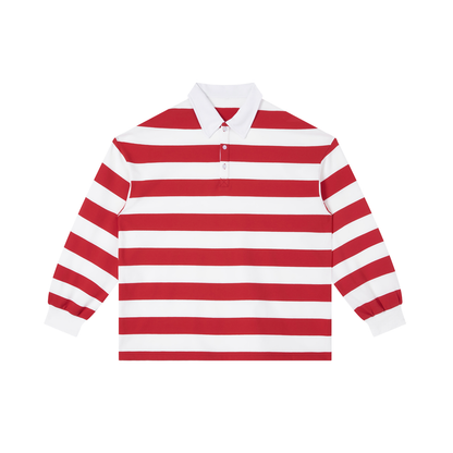 Color Block Stripe Polo Shirt