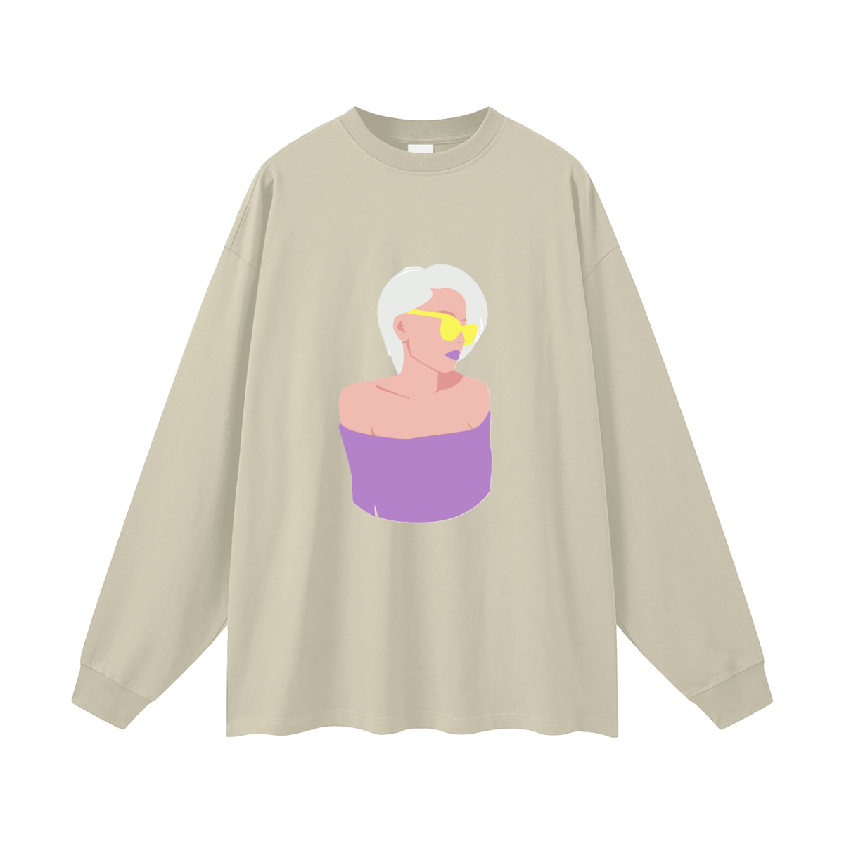 Woman in a Vibe Oversized Unisex Long Sleeve T-Shirt