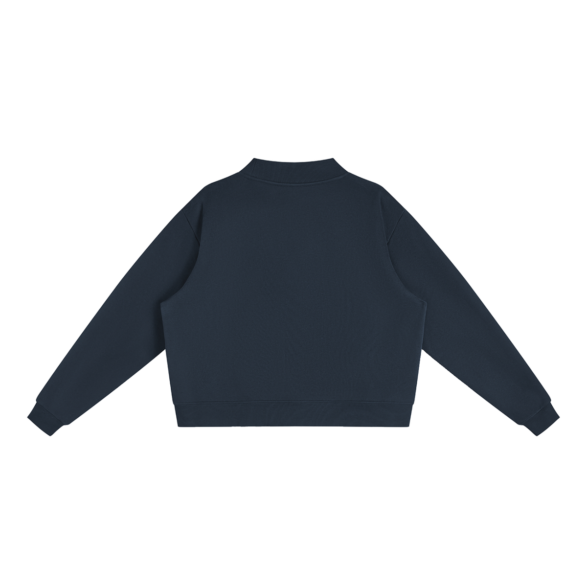 Fleece Mock-Neck Crew Sweatshirt
