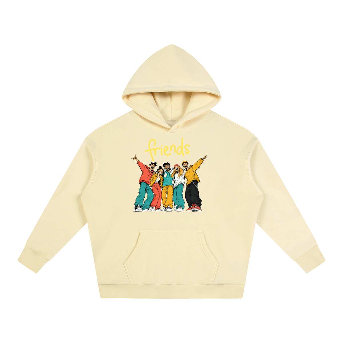 BEST FRIENDS Oversize Fleeced Hoodie
