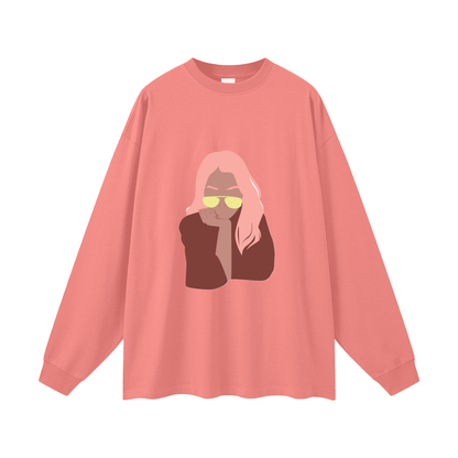 GOOD MOOD WOMAN Oversized Unisex Long Sleeve T-Shirt