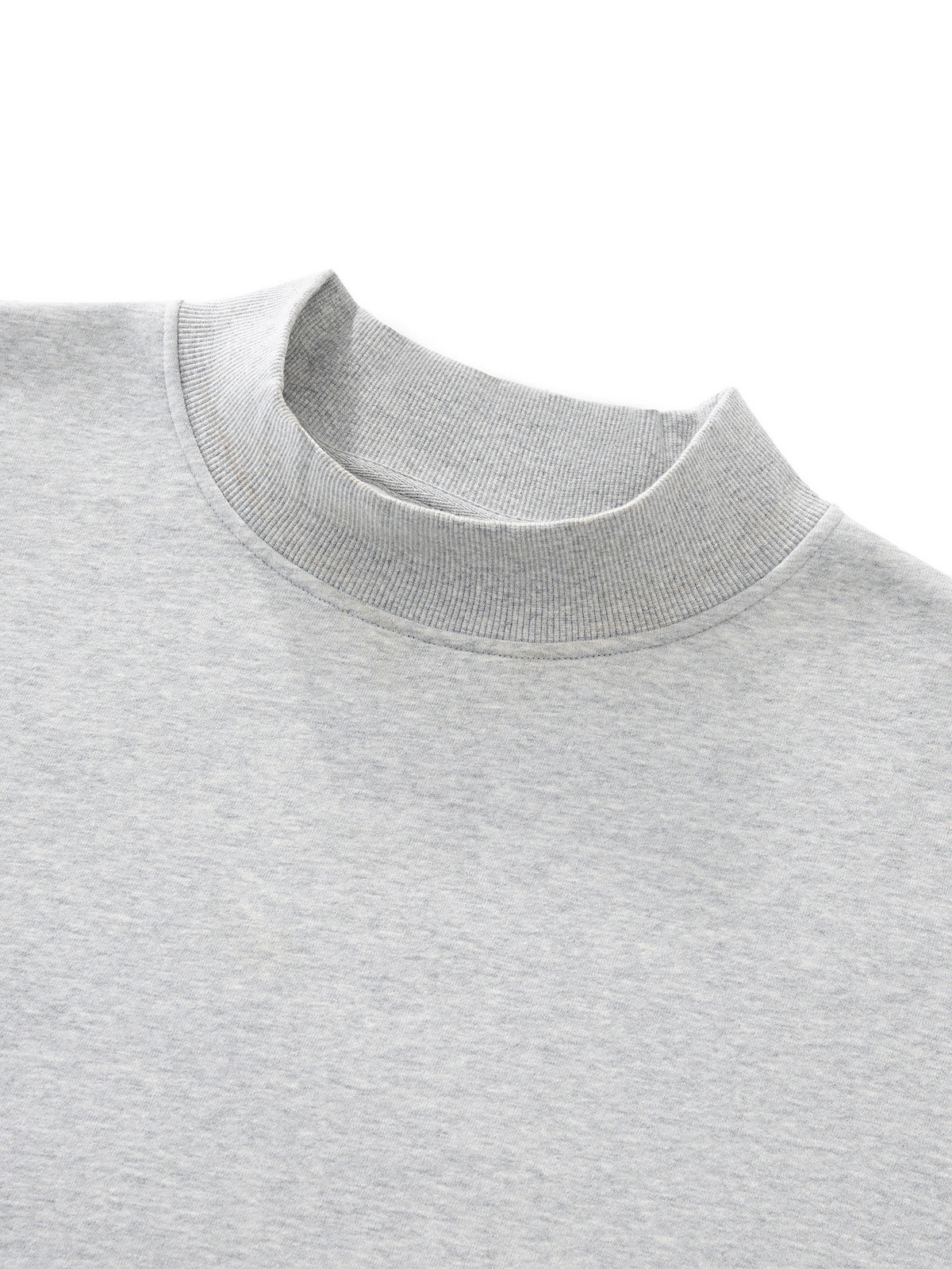 Fleece Mock-Neck Crew Sweatshirt