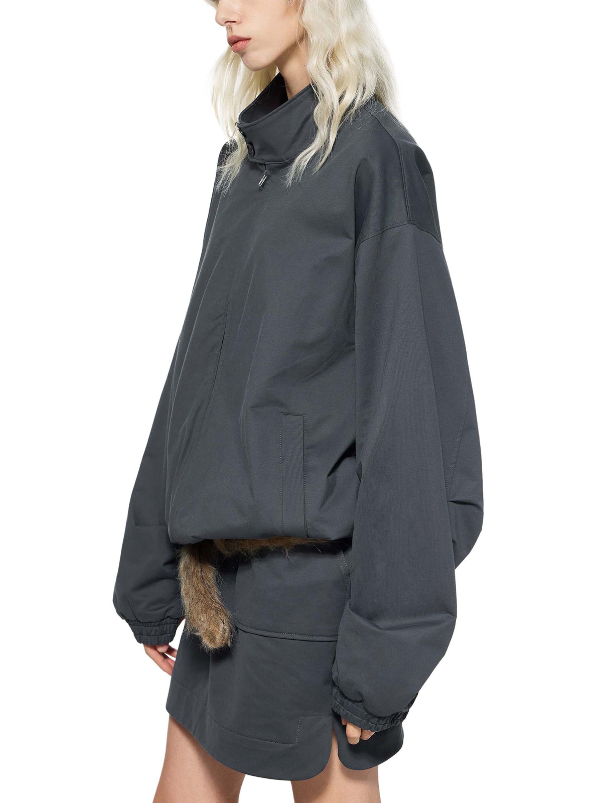 Unisex Stand Collar Bomber Jacket