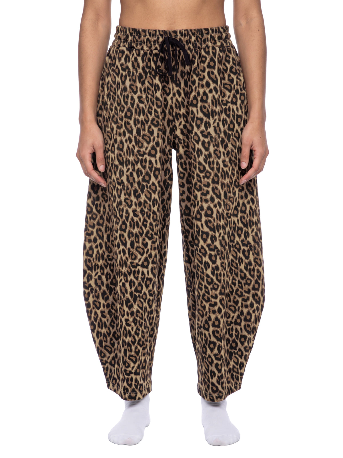Unisex Leopard Barrel Leg Sweatpants