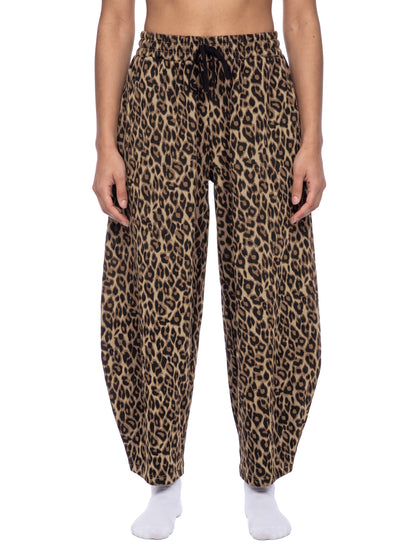 Unisex Leopard Barrel Leg Sweatpants